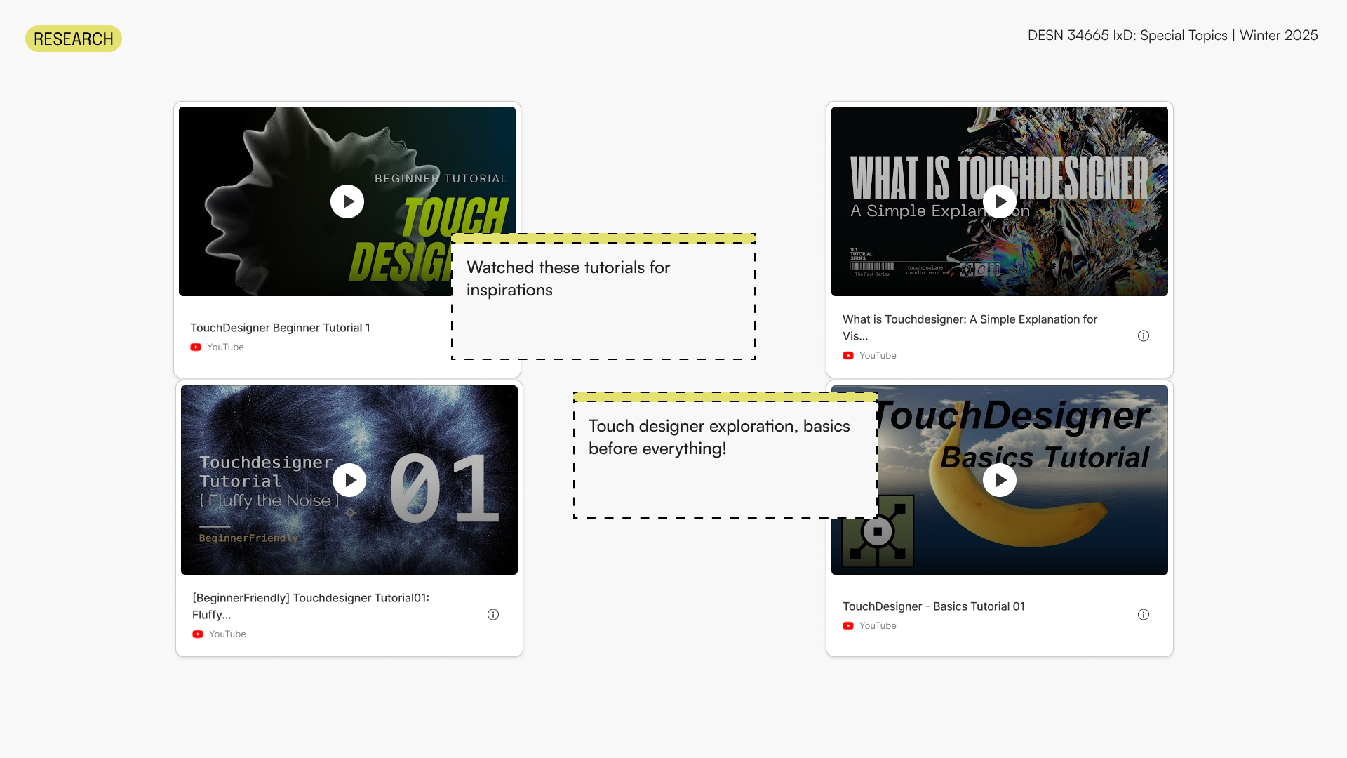  Starting touch designer was daunting but watching more videos helped us grasp fundamentals and make us more confident approaching this 